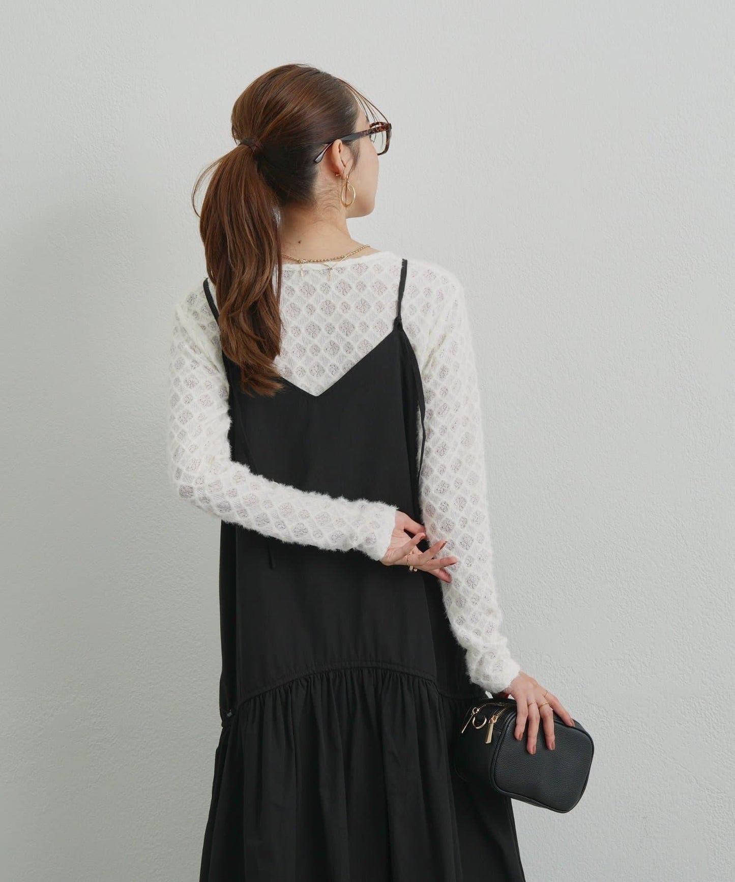 前後兩穿抽繩吊帶連衣裙