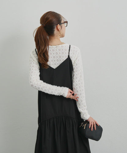 前後兩穿抽繩吊帶連衣裙