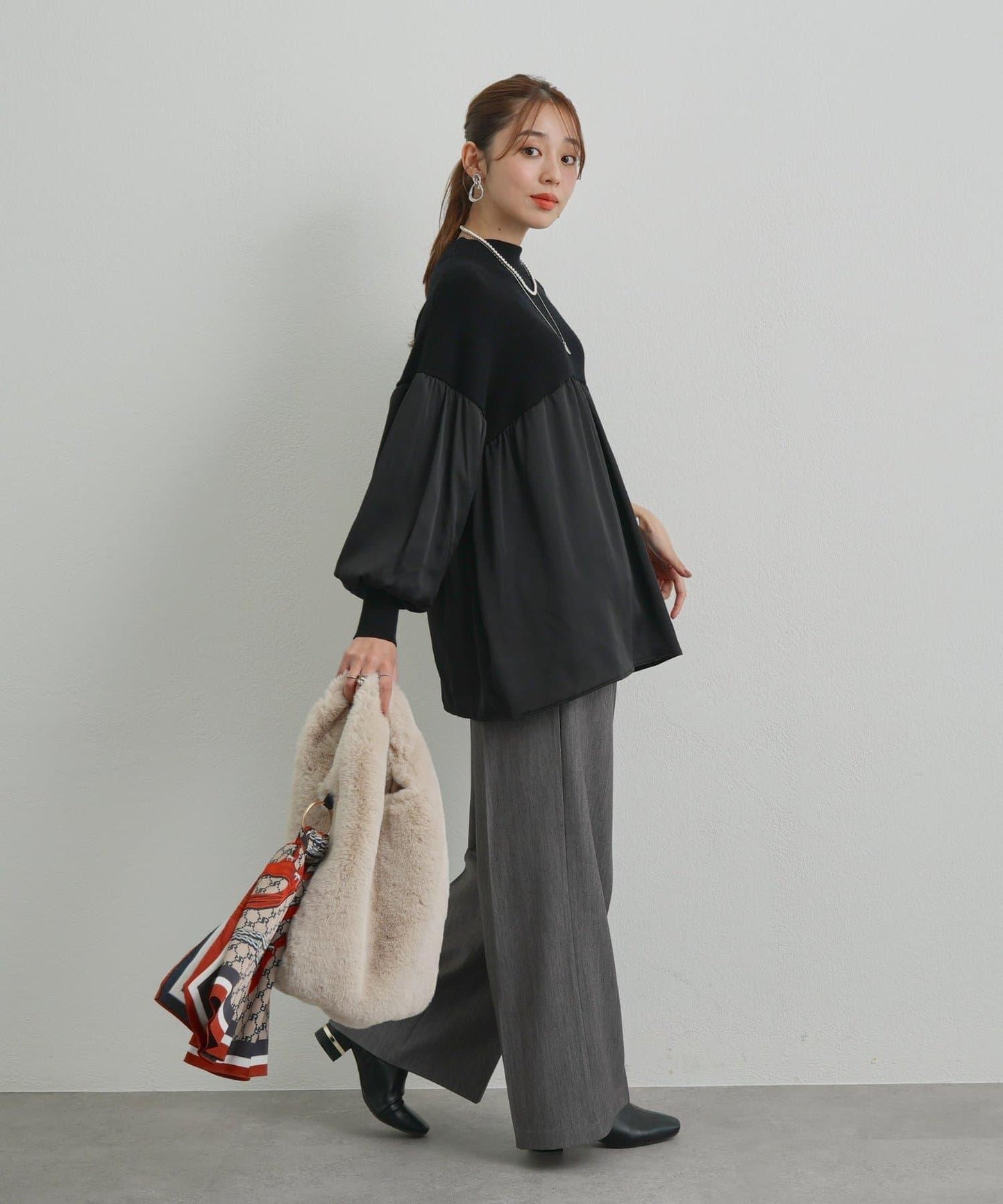 《美シルエット》T/R彈力長褲