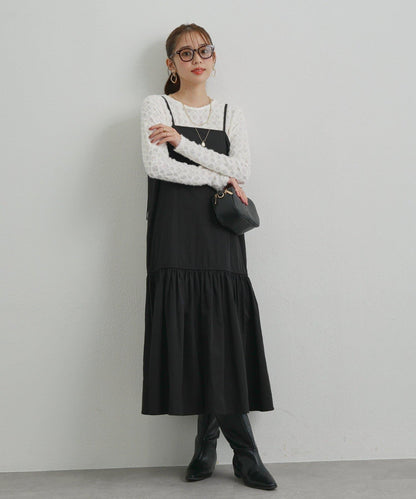 前後兩穿抽繩吊帶連衣裙