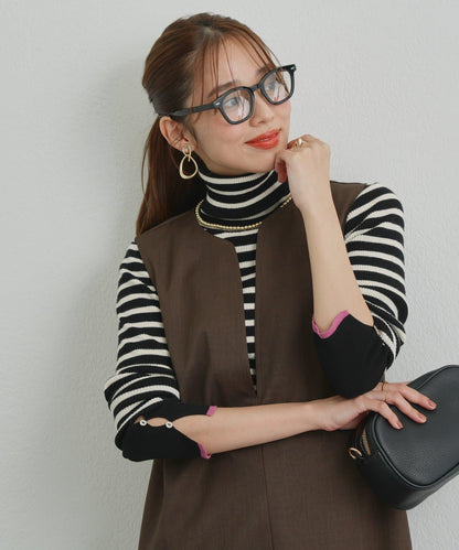 深V領長款連衣裙