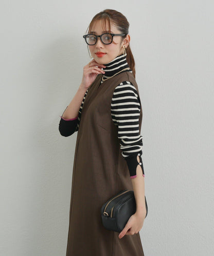 深V領長款連衣裙