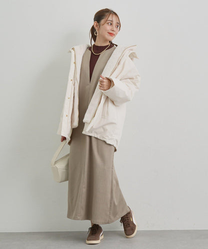 袖部毛絨拼接不規則羅紋針織衫