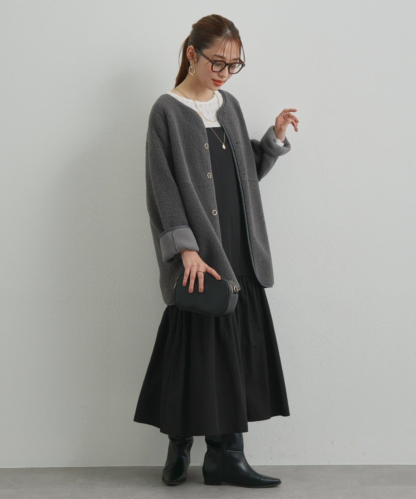 前後兩穿抽繩吊帶連衣裙