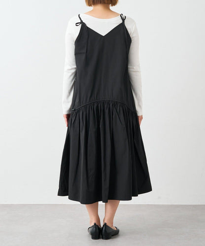 前後兩穿抽繩吊帶連衣裙