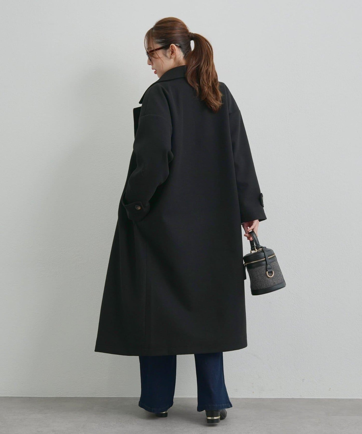 優雅成熟風格雙排扣長款大衣