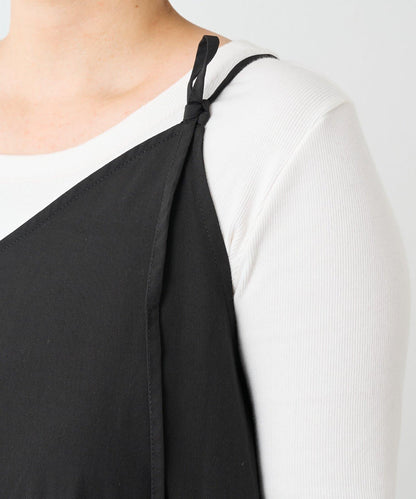 前後兩穿抽繩吊帶連衣裙