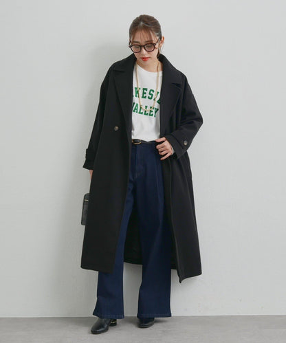 優雅成熟風格雙排扣長款大衣