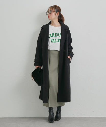 優雅成熟風格雙排扣長款大衣