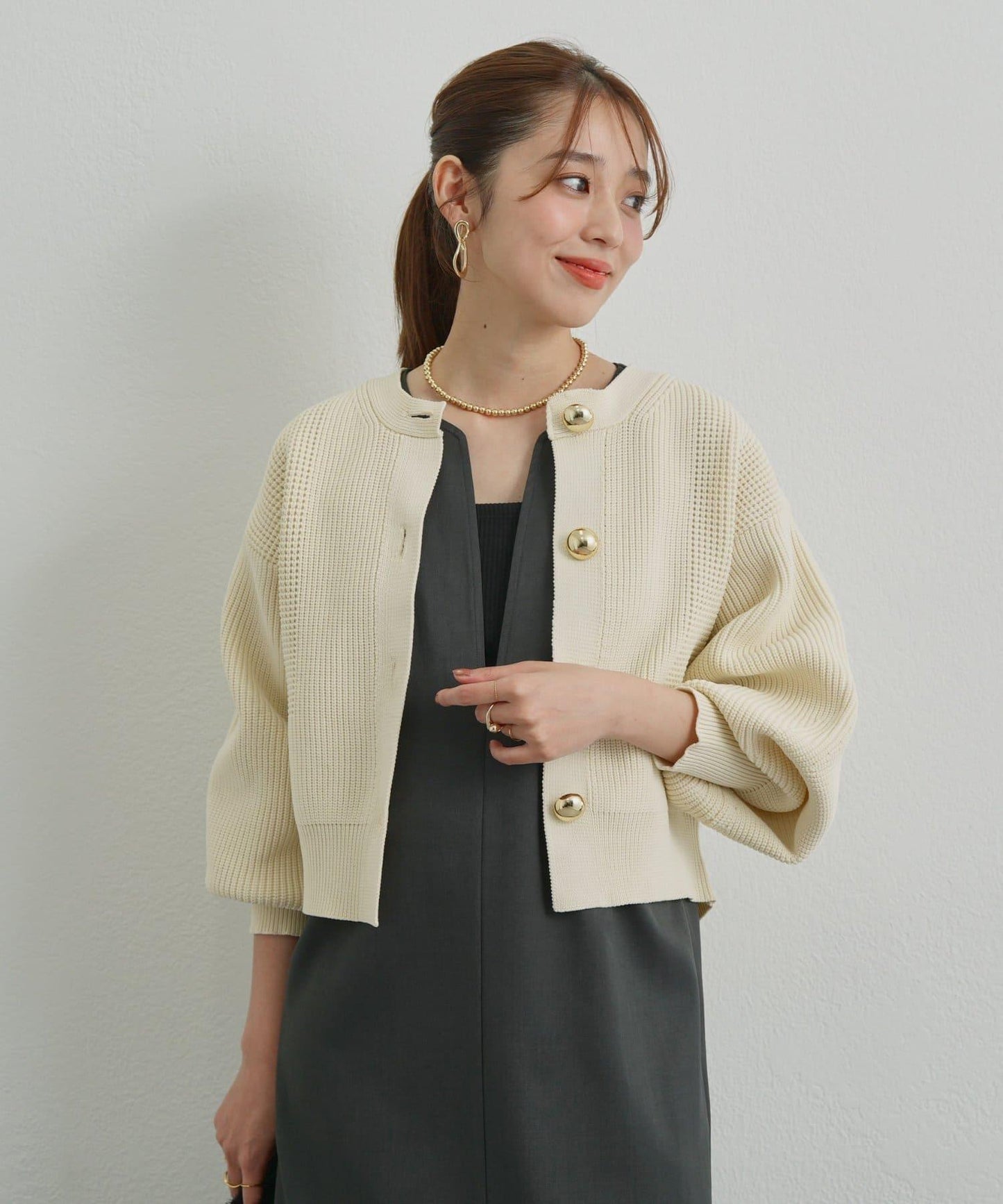 深V領長款連衣裙