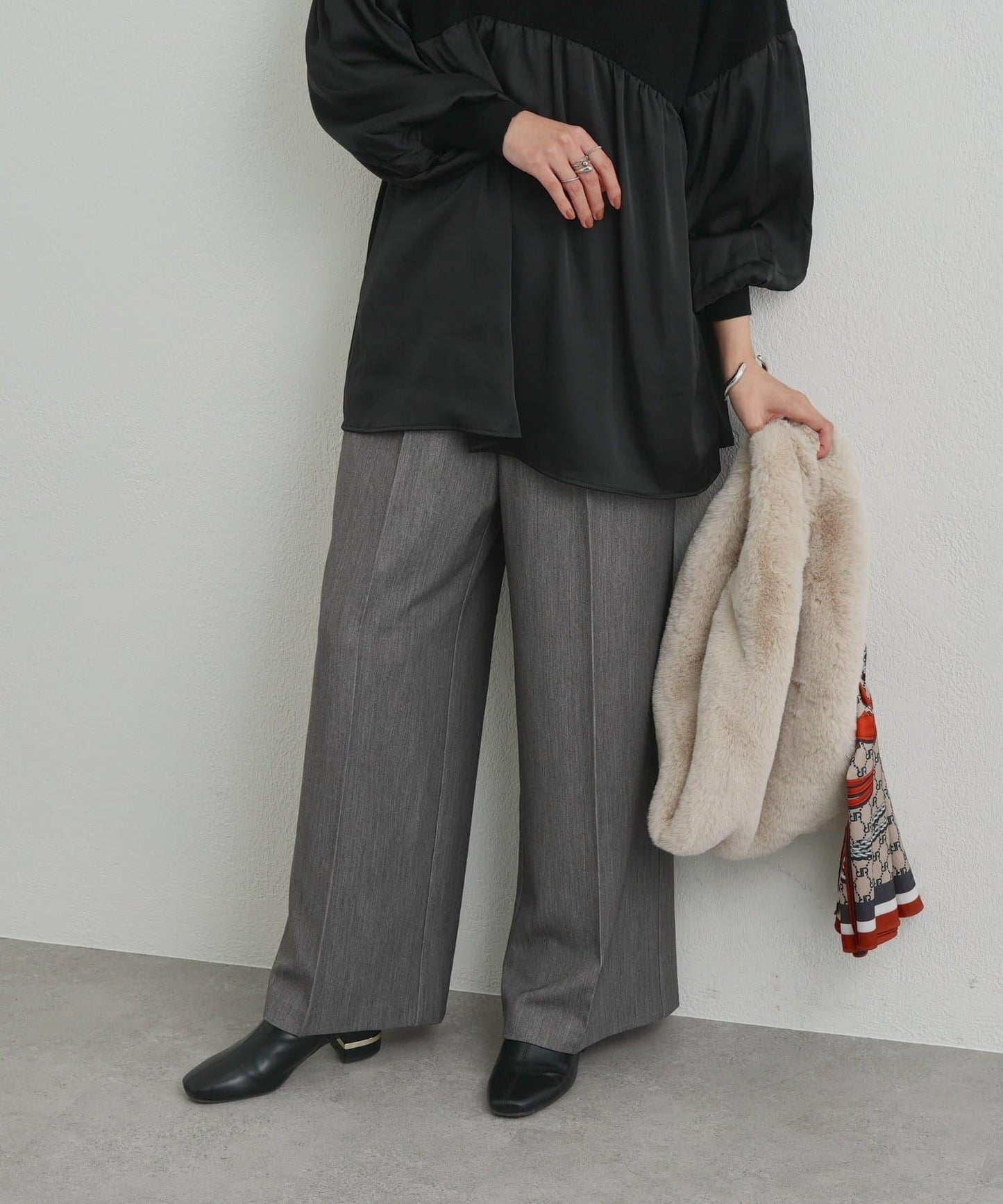 《美シルエット》T/R彈力長褲