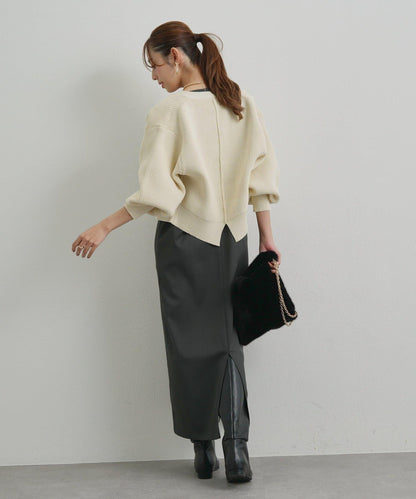 深V領長款連衣裙