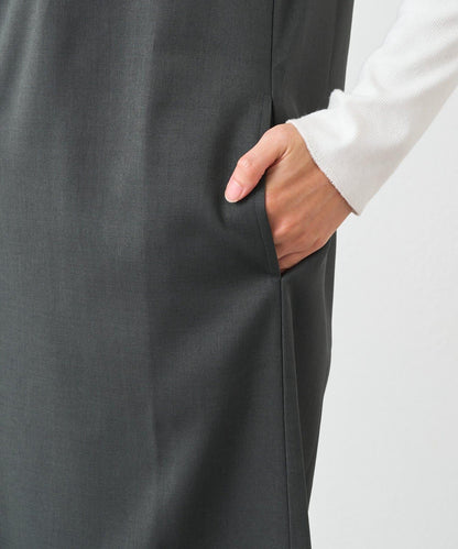 深V領長款連衣裙