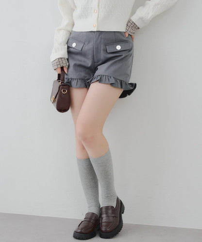 顯瘦無誤！荷葉邊短褲