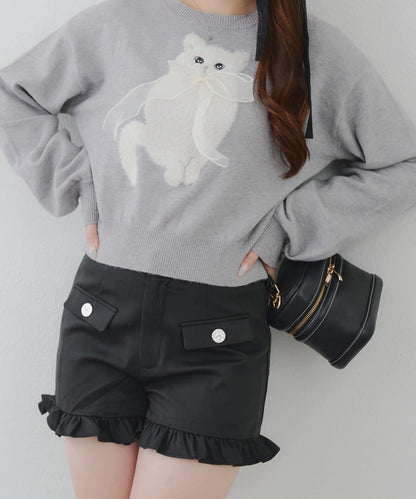 顯瘦無誤！荷葉邊短褲