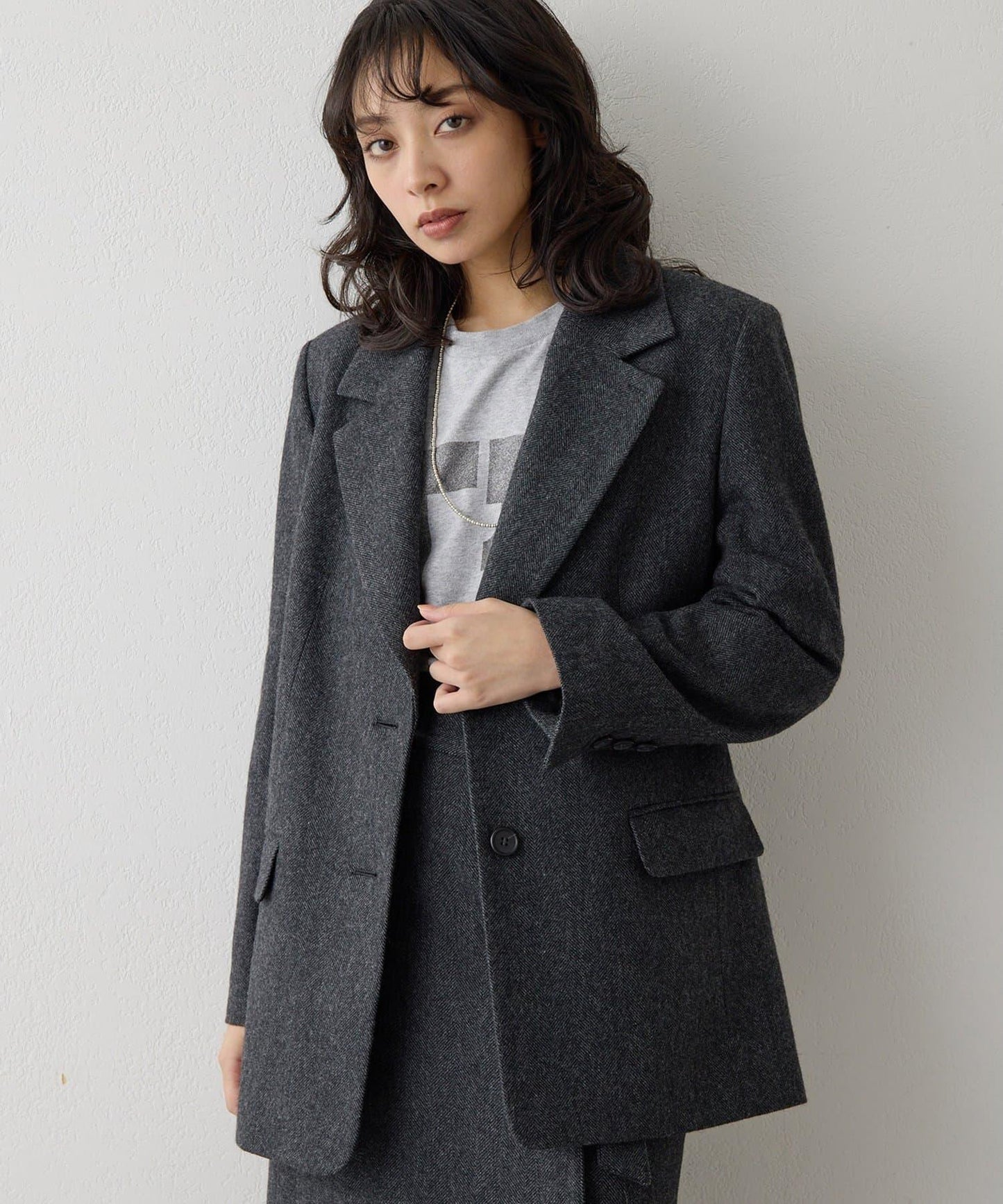 羊毛單排扣夾克