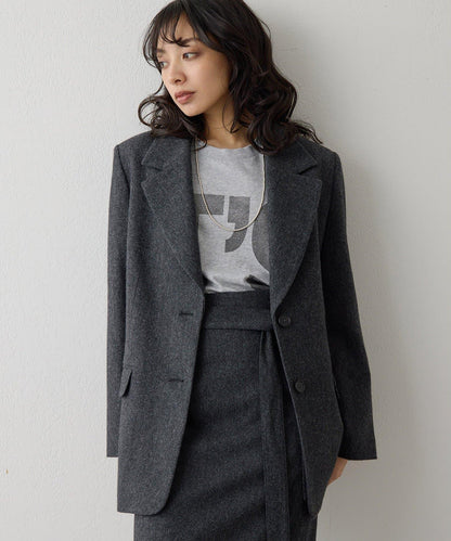 羊毛單排扣夾克