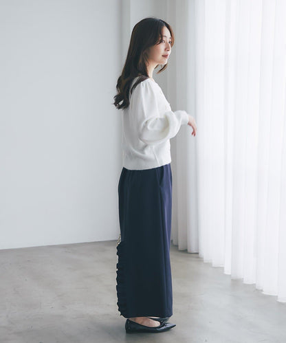 雙層斜紋窄版長裙