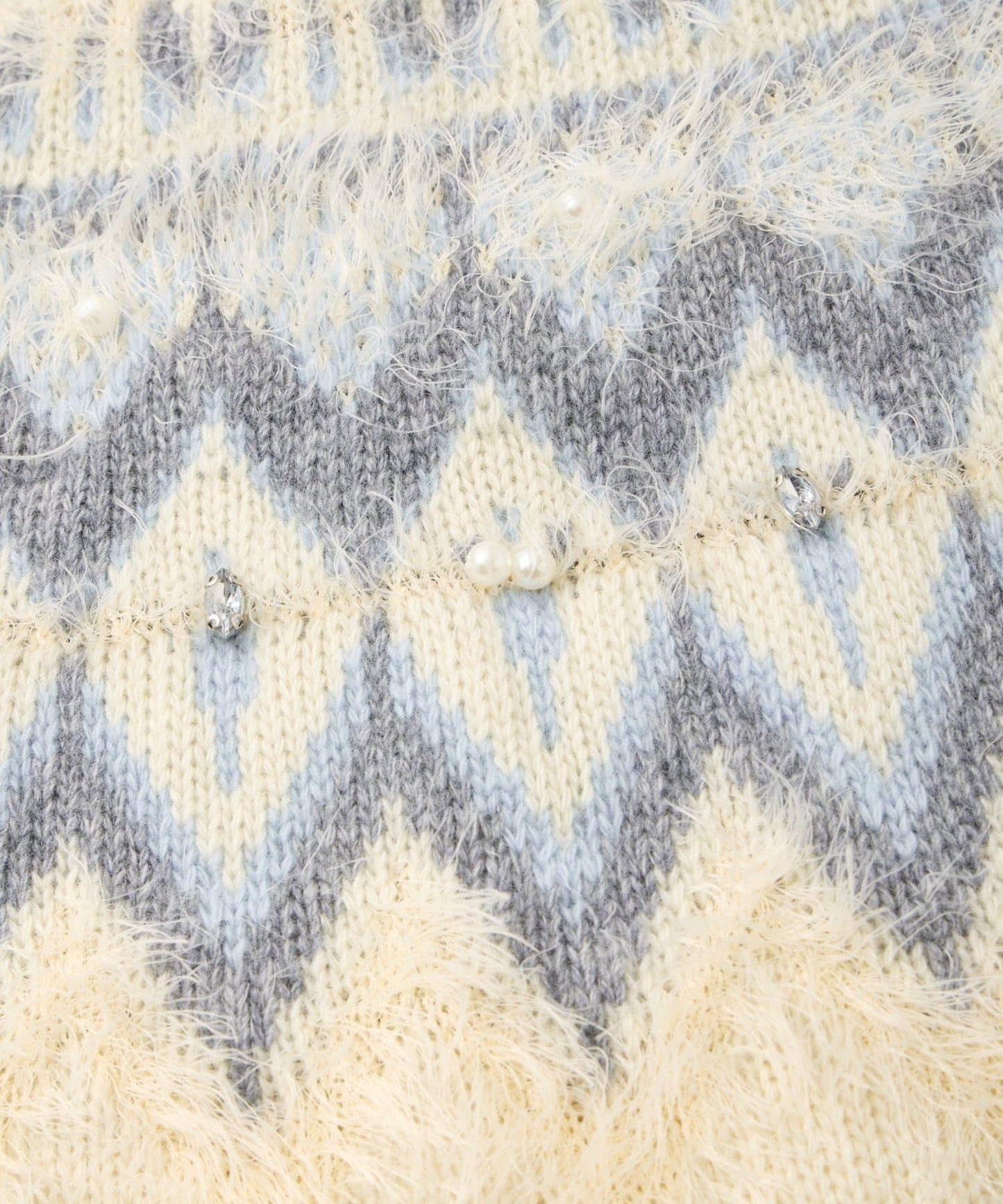 費爾島一字肩針織連衣裙