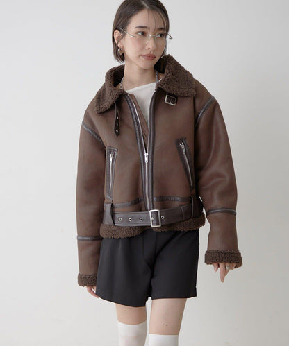 【nane】羊毛飛行夾克