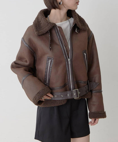 【nane】羊毛飛行夾克