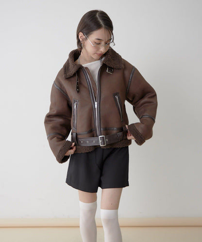 【nane】羊毛飛行夾克