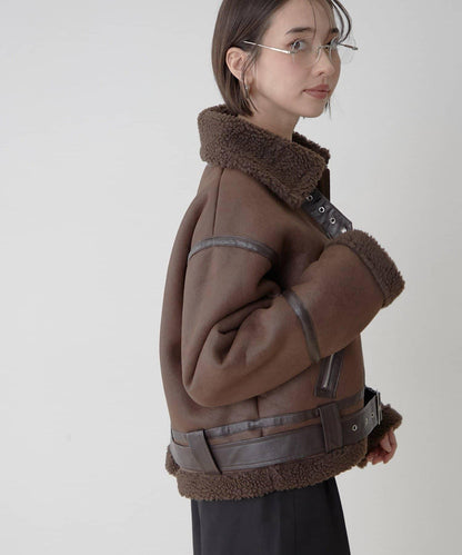 【nane】羊毛飛行夾克