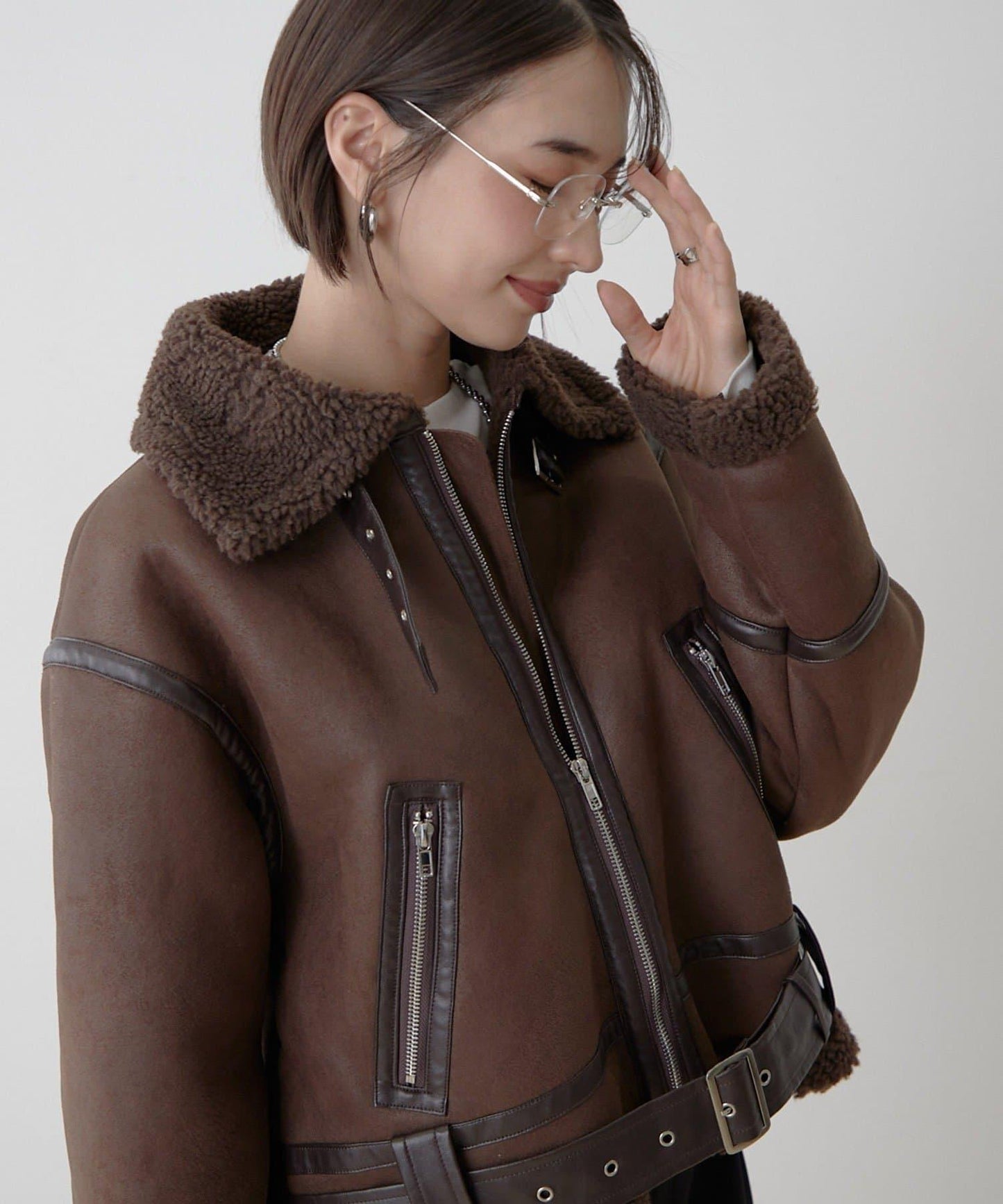 【nane】羊毛飛行夾克