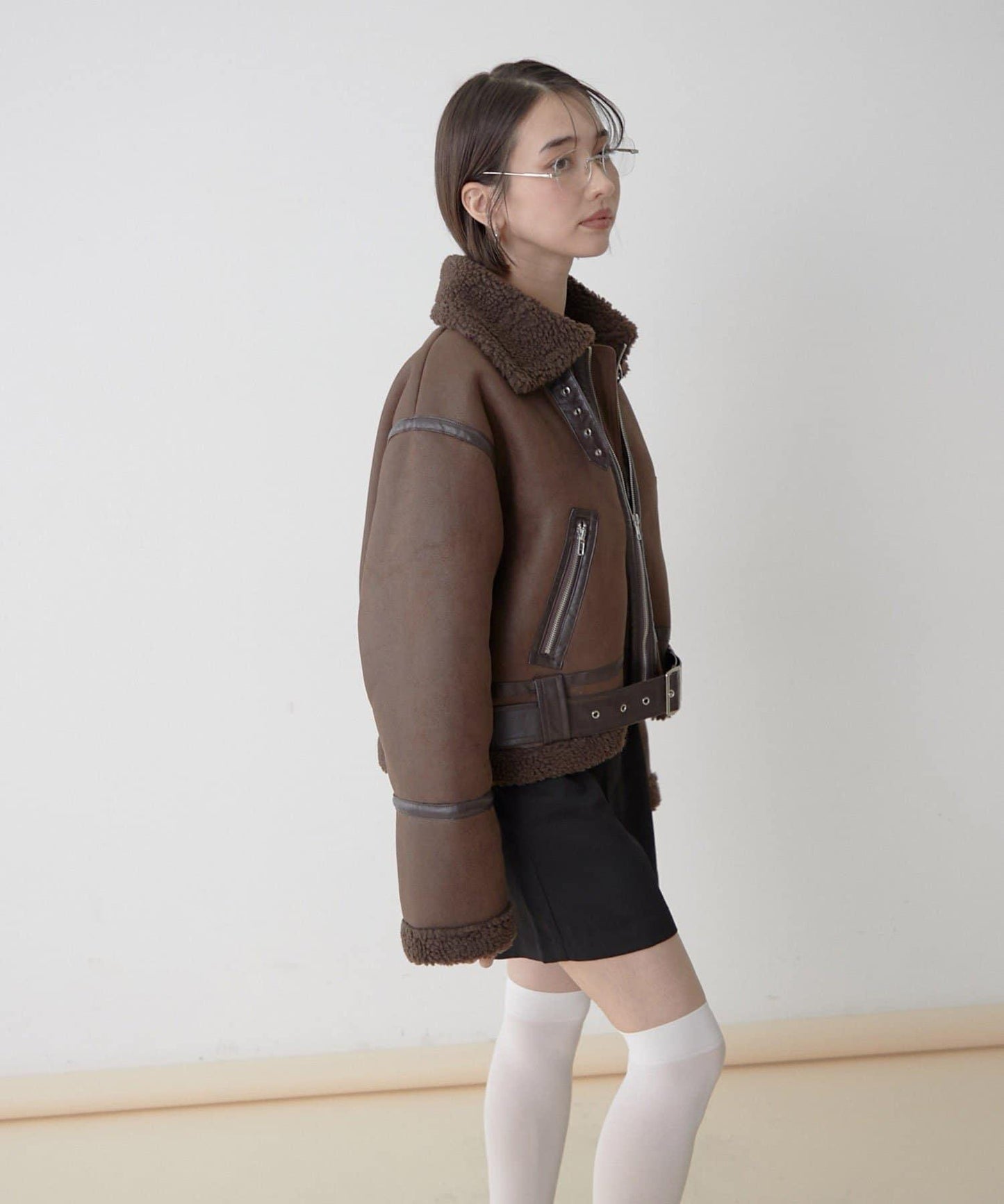 【nane】羊毛飛行夾克