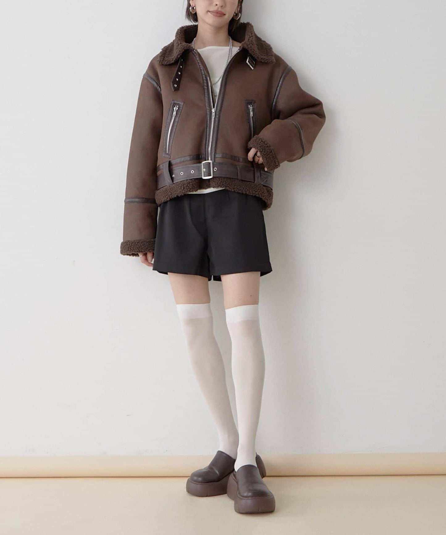 【nane】羊毛飛行夾克