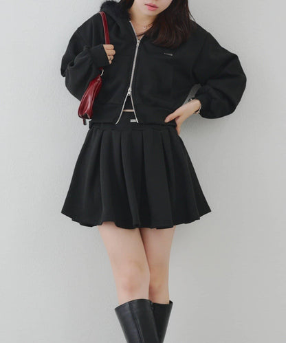 【上下套裝】毛絨連帽衫套裝