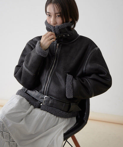 【nane】羊毛飛行夾克