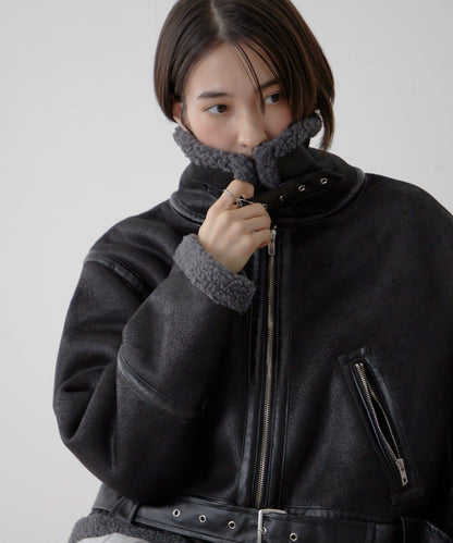 【nane】羊毛飛行夾克