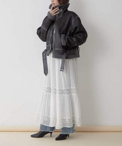 【nane】羊毛飛行夾克