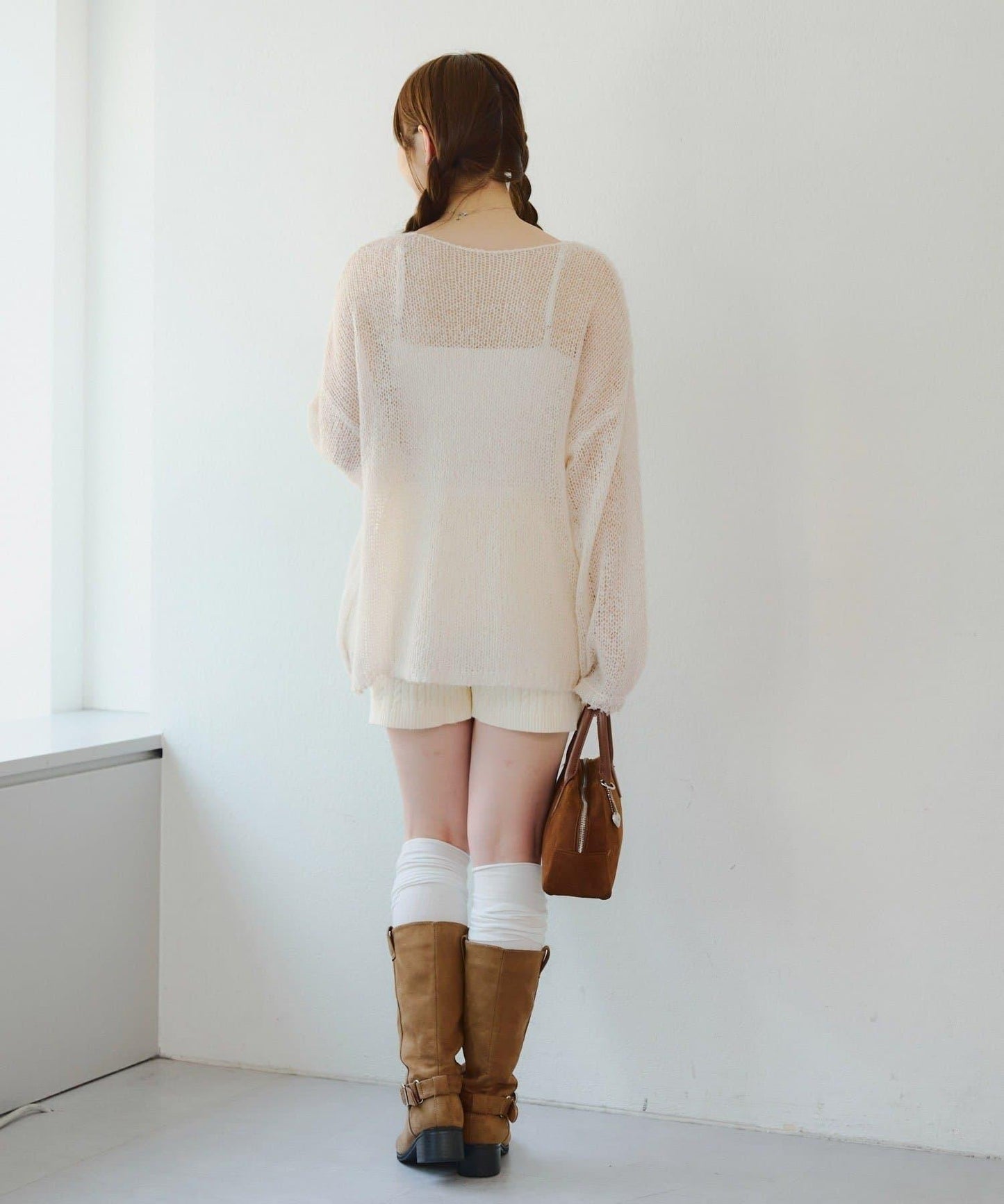 麻花編織針織短褲