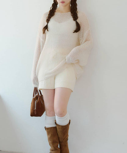 麻花編織針織短褲