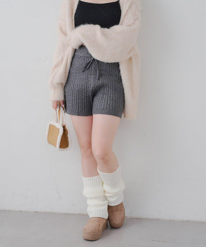 麻花編織針織短褲