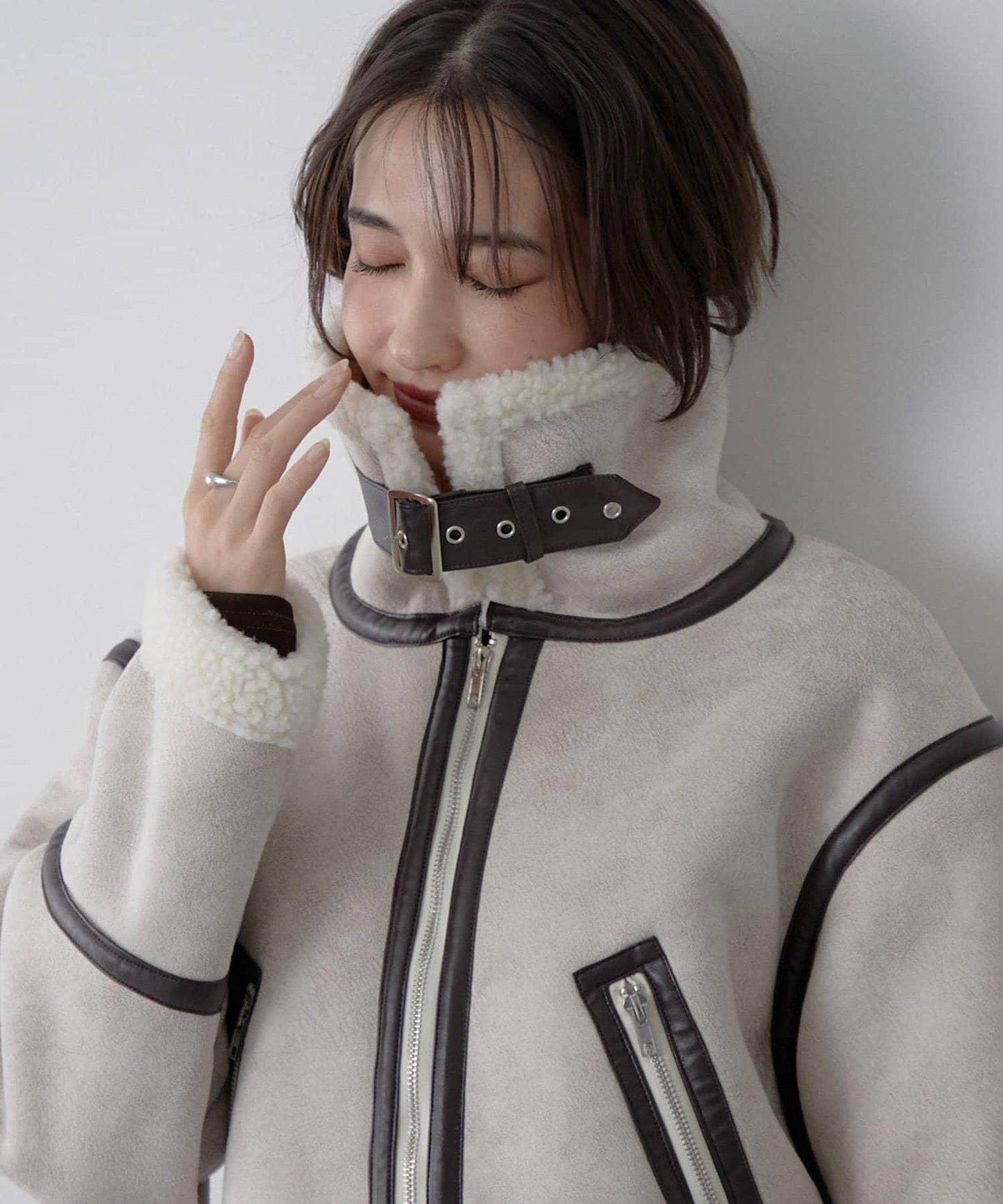 【nane】羊毛飛行夾克