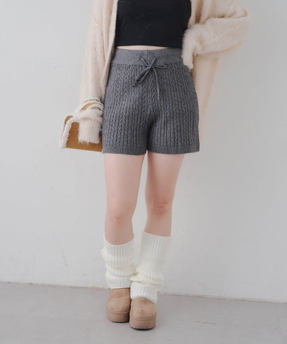麻花編織針織短褲