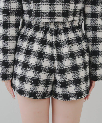 【套裝可搭配】金色紐扣粗花呢短褲