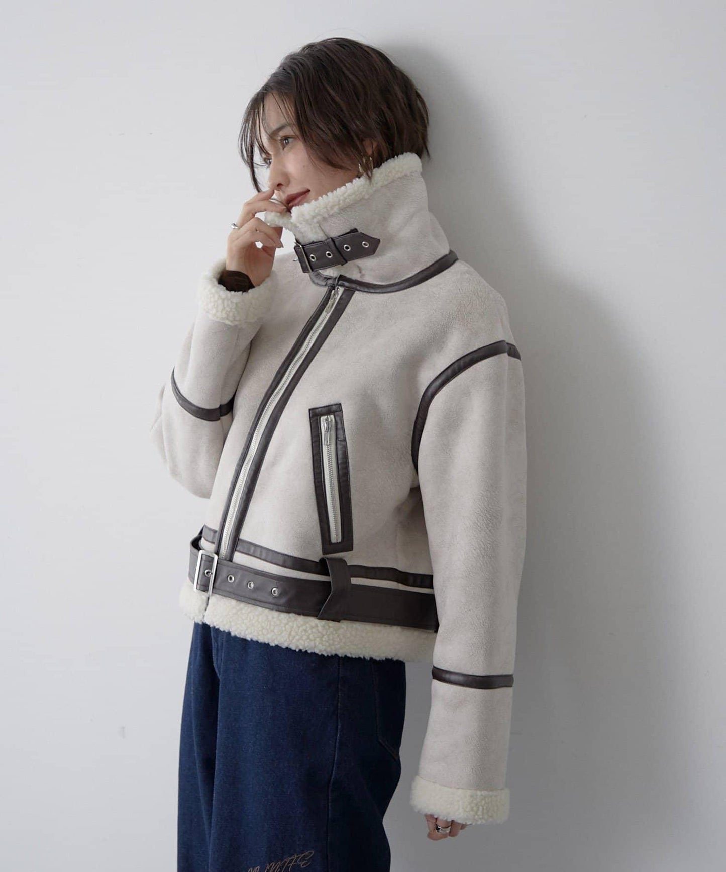 【nane】羊毛飛行夾克