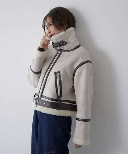 【nane】羊毛飛行夾克