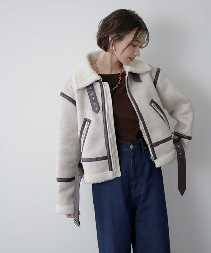 【nane】羊毛飛行夾克