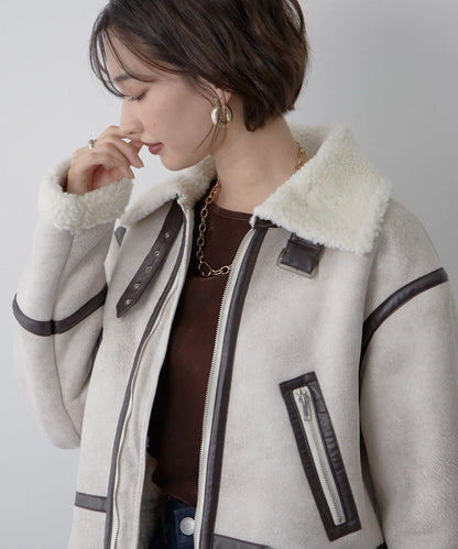 【nane】羊毛飛行夾克
