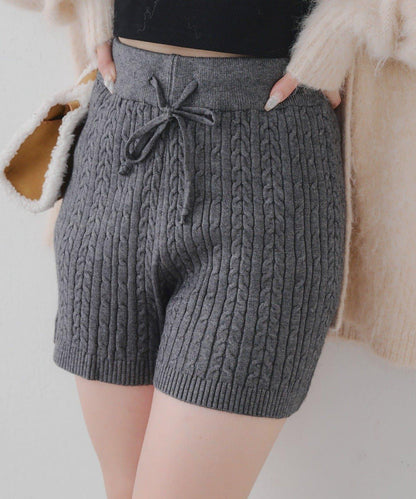 麻花編織針織短褲