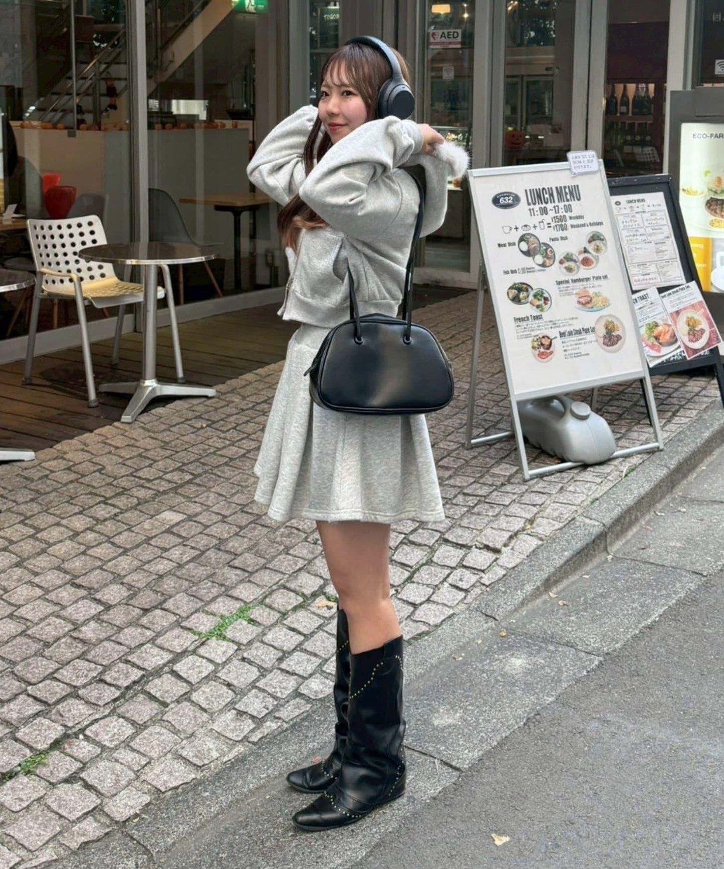 【上下套裝】毛絨連帽衫套裝