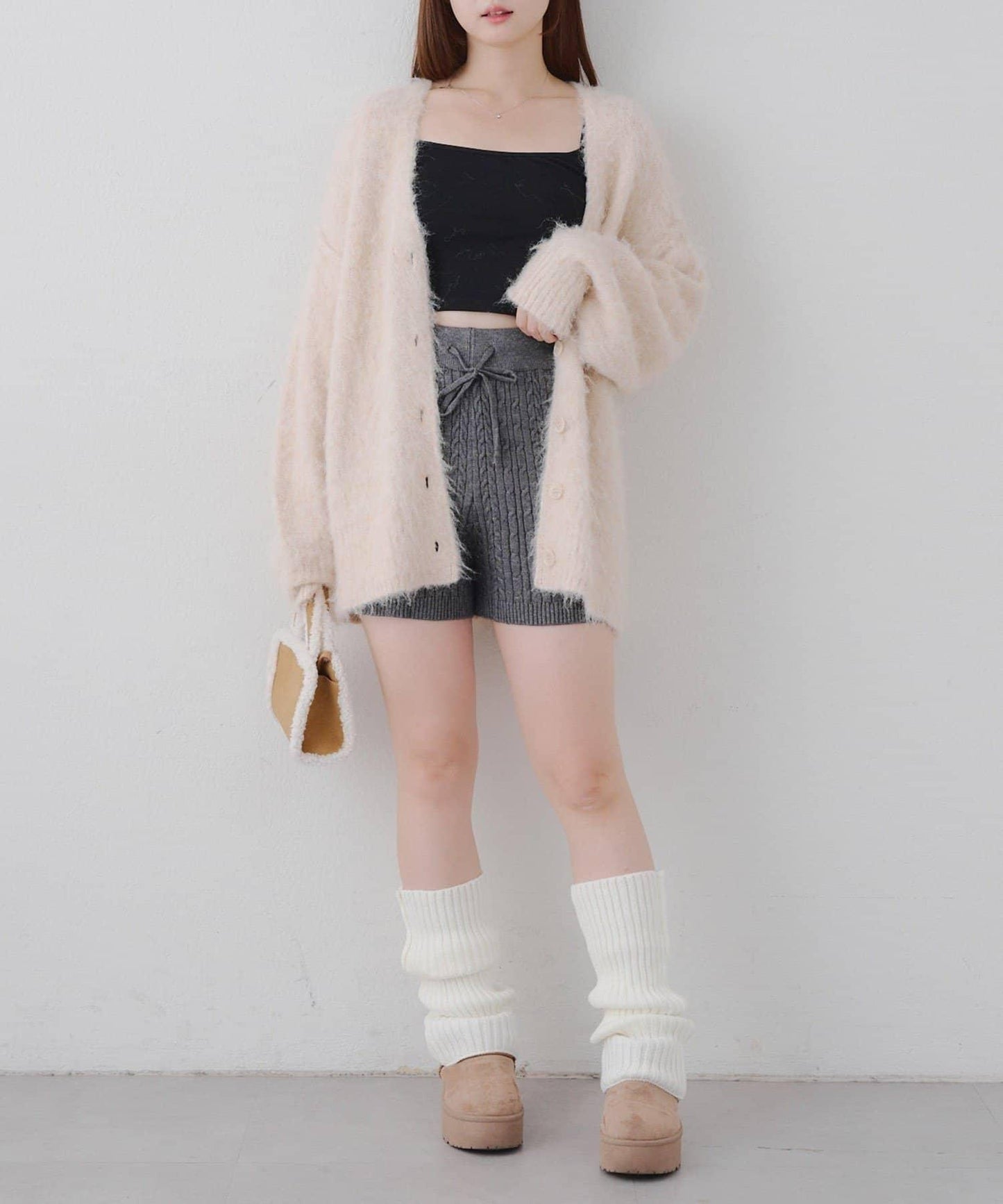 麻花編織針織短褲