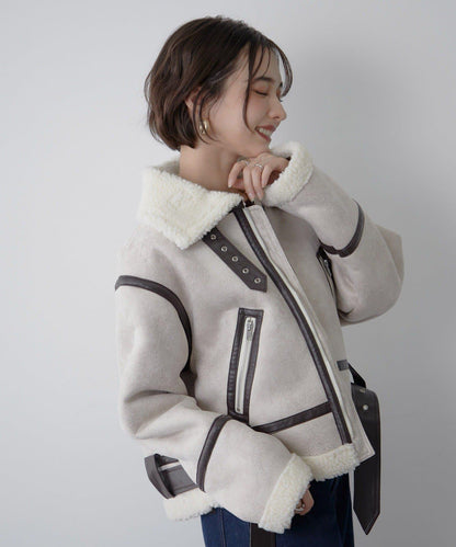 【nane】羊毛飛行夾克