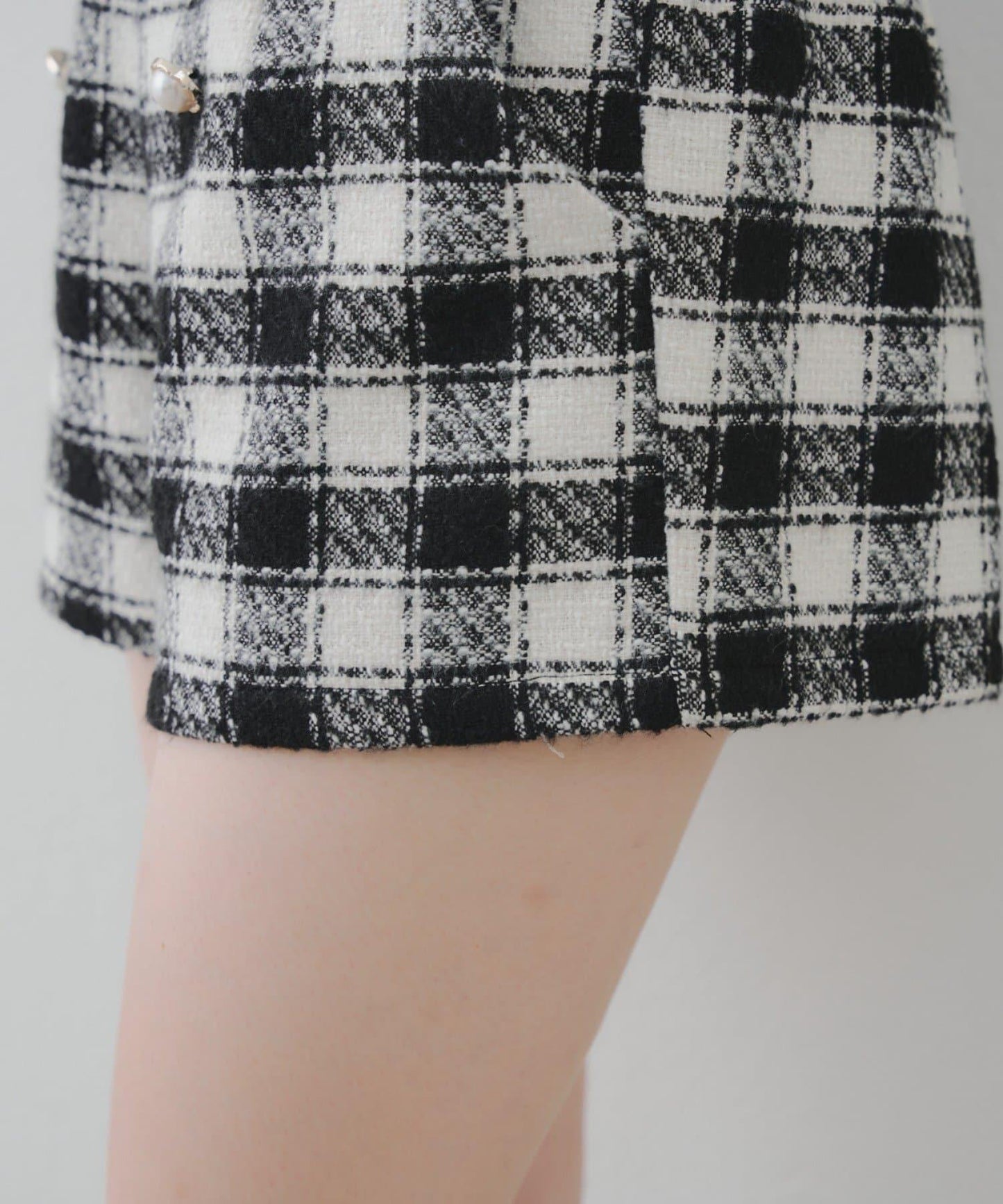 【套裝可搭配】金色紐扣粗花呢短褲