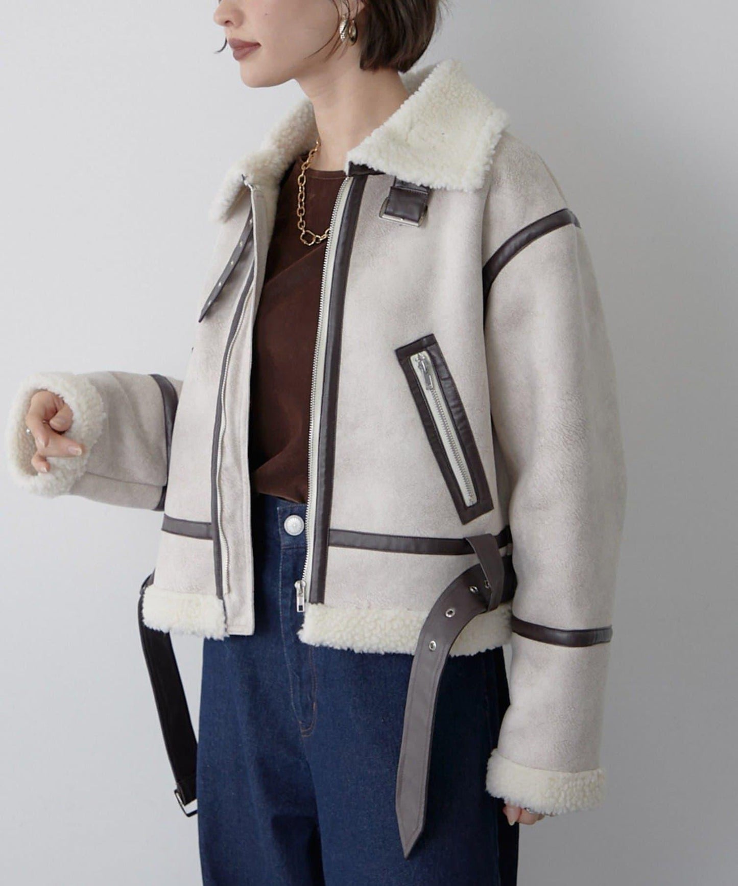 【nane】羊毛飛行夾克